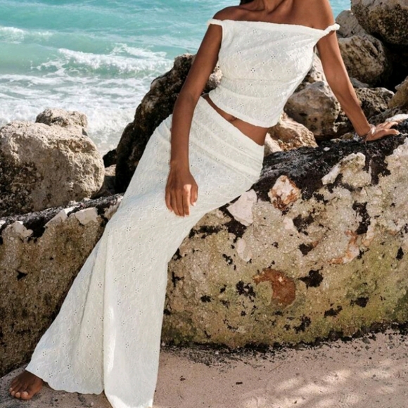 Solid Color Knitted Fish Tail Tight Bodycon Skirt For Women - Picture 3 of 5